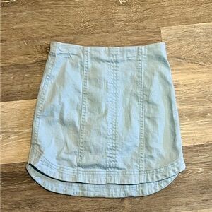Altar'd State Light Jean Mini Skirt